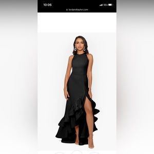 Betsy & Adam ruffle crepe dress